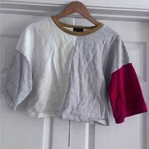 Roolee Colorblock and Striped Top